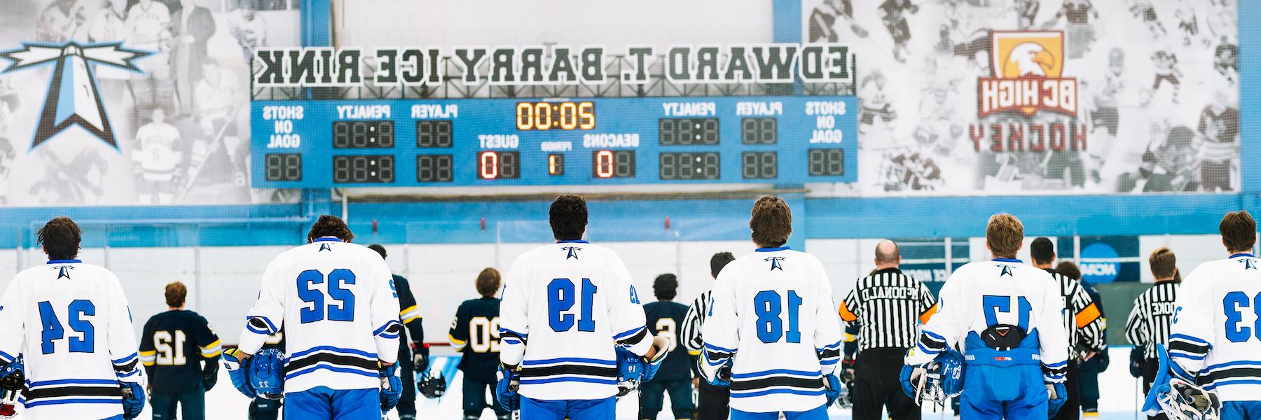 Hockey Team on ice rink